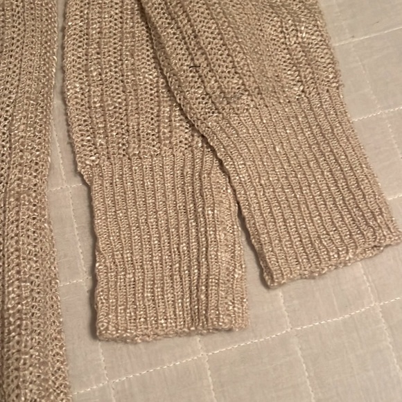 NWT PINQUE Andrina Two Pocket Textured Beige Cardigan Size XS - Picture 4 of 12